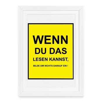 Si vous pouvez lire ceci - Affiche encadrée (27 × 37 cm) - blanc - Devant