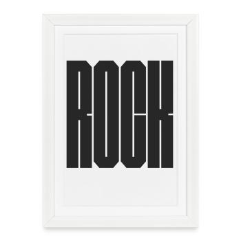 Logo géométrique Rock audacieux et minimaliste - Affiche encadrée (27 × 37 cm) - blanc - Devant