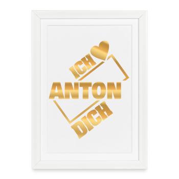 Anton en couple - Affiche encadrée (27 × 37 cm) - blanc - Devant