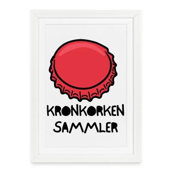 Kronkorken_Sammler - Framed poster (27 × 37 cm) - white - Front