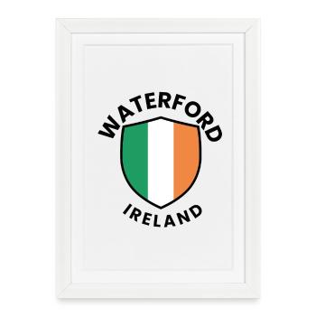 Bouclier d’Irlande de Waterford - Affiche encadrée (27 × 37 cm) - blanc - Devant