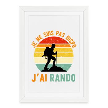Retro Hike: I'm not available - Framed poster (27 × 37 cm) - white - Front