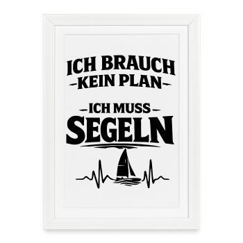 Sailing - Framed poster (27 × 37 cm) - white - Front