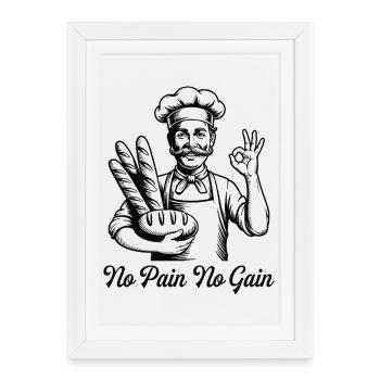Bread Bakery Humor Baker - Framed poster (27 × 37 cm) - white - Front