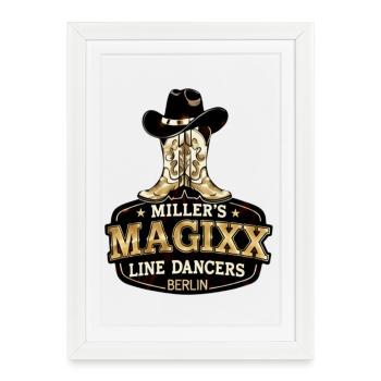 Miller's Magixx Line Dancers - Framed poster (27 × 37 cm) - white - Front