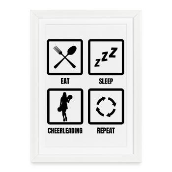 Numéro de cheerleading - Affiche encadrée (27 × 37 cm) - blanc - Devant