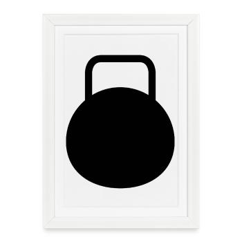 Kettle bell - Framed poster (27 × 37 cm) - white - Front