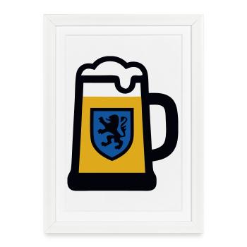 Festival folklorique des armoiries Bavaria Mug - Affiche encadrée (27 × 37 cm) - blanc - Devant