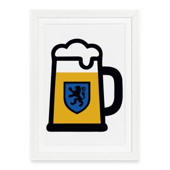 Festival folklorique des armoiries Bavaria Mug - Affiche encadrée (27 × 37 cm) - blanc - Devant