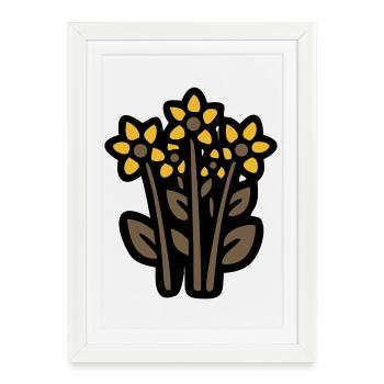 Sunflower Florist Flower Shop Nursery - Framed poster (27 × 37 cm) - white - Front