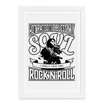 Hot Patootie Bless My Soul I Really Love RocknRoll - Framed poster (27 × 37 cm) - white - Front