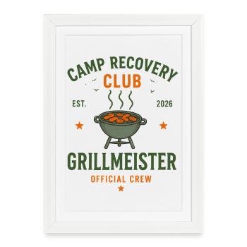 Grillmeister – Équipe du Club de Récupération du Camp - Affiche encadrée (27 × 37 cm) - blanc - Devant