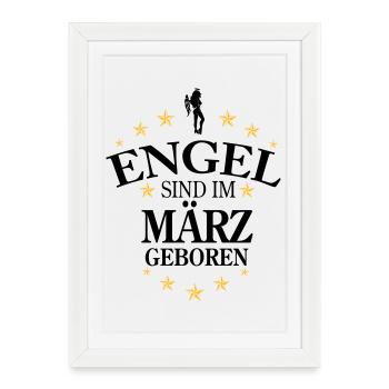 Ange de mars - Affiche encadrée (27 × 37 cm) - blanc - Devant