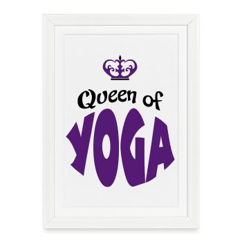 yoga - Framed poster (27 × 37 cm) - white - Front
