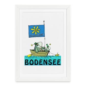 Lac de Constance - Affiche encadrée (27 × 37 cm) - blanc - Devant