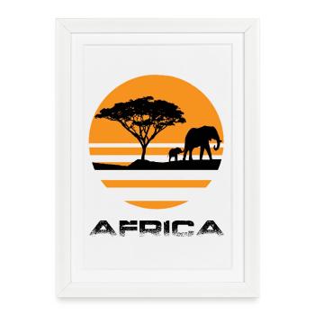 Afrique - Affiche encadrée (27 × 37 cm) - blanc - Devant