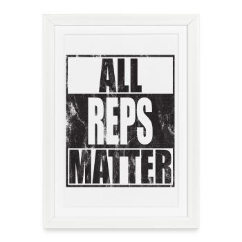 All Reps Matter Calisthenics - Framed poster (27 × 37 cm) - white - Front