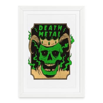 Death Metal Design - Affiche encadrée (27 × 37 cm) - blanc - Devant