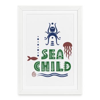 Design pour les plongeurs - Affiche encadrée (27 × 37 cm) - blanc - Devant