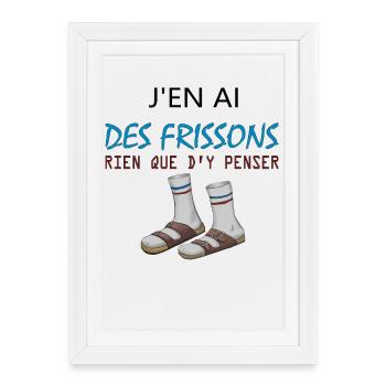 Des Frissons Socks Sandals - Framed poster (27 × 37 cm) - white - Front