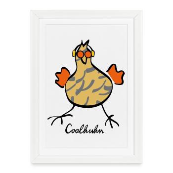The Cool Chicken - Framed poster (27 × 37 cm) - white - Front