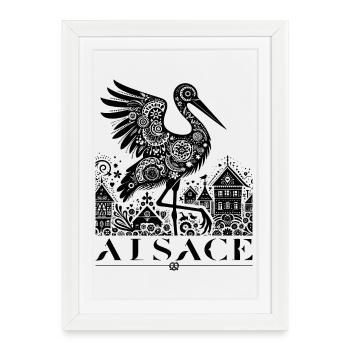 ALSACE - Affiche encadrée (27 × 37 cm) - blanc - Devant