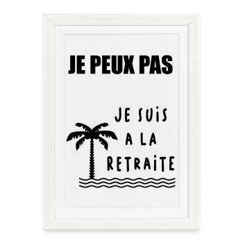 RETIREMENT. HOLIDAY. RETIREMENT. RETIRED. RETIREMENT. - Framed poster (27 × 37 cm) - white - Front