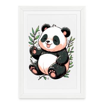 Panda - Affiche encadrée (27 × 37 cm) - blanc - Devant