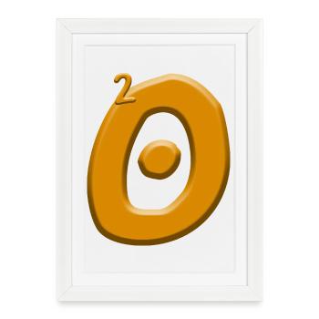 Anniversaire 20 ans - Affiche encadrée (27 × 37 cm) - blanc - Devant