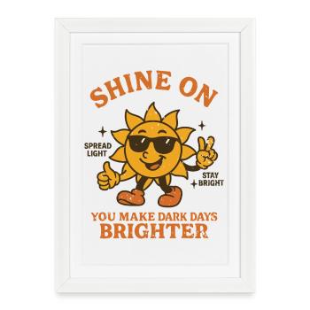 Sunshine vs Sadness Mental Health - Framed poster (27 × 37 cm) - white - Front