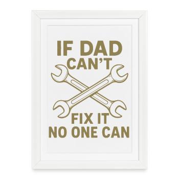 dad dad dad sayings handyman handyman - Framed poster (27 × 37 cm) - white - Front