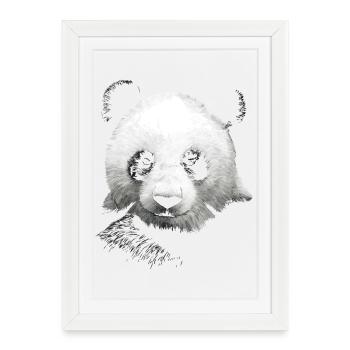 Panda - Affiche encadrée (27 × 37 cm) - blanc - Devant