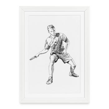 Table tennis - Framed poster (27 × 37 cm) - white - Front