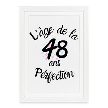48 years old, the age of perfection - Framed poster (27 × 37 cm) - white - Front