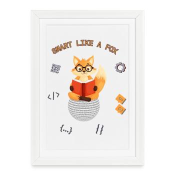 Smart as a fox - Framed poster (27 × 37 cm) - white - Front