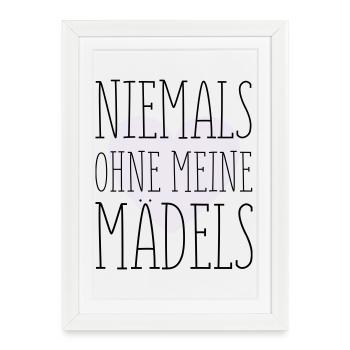 Mes filles disent - Affiche encadrée (27 × 37 cm) - blanc - Devant