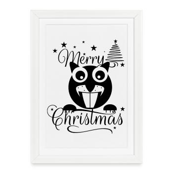L’écureuil de Merry Chrysstman - Affiche encadrée (27 × 37 cm) - blanc - Devant