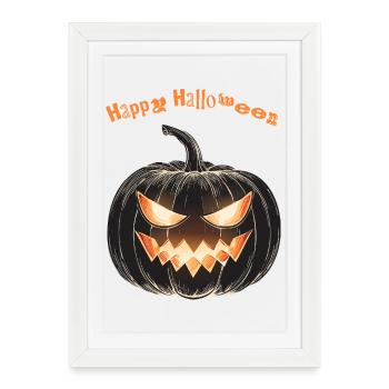Joyeux halloween - Affiche encadrée (27 × 37 cm) - blanc - Devant