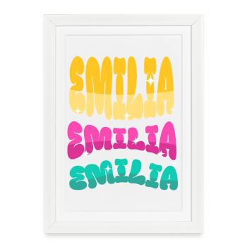 Emilia - Affiche encadrée (27 × 37 cm) - blanc - Devant