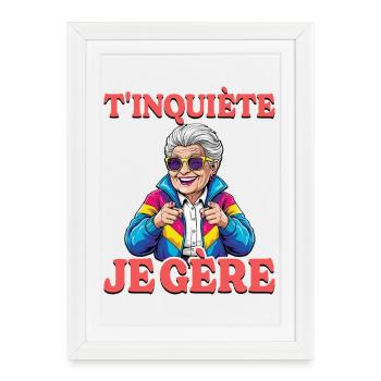Grandma don't worry, I'll manage grandma - Framed poster (27 × 37 cm) - white - Front