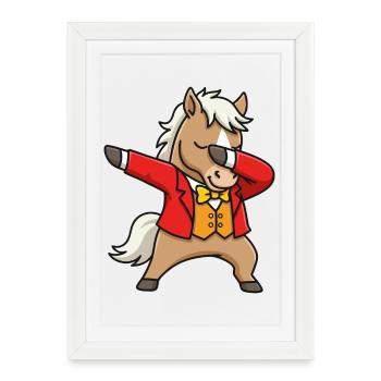 Année du Cheval 2026 – Nouvel An chinois pour K - Affiche encadrée (27 × 37 cm) - blanc - Devant