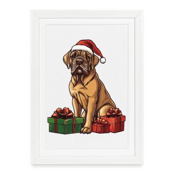 Mastiff Dog Christmas Gifts - Framed poster (27 × 37 cm) - white - Front