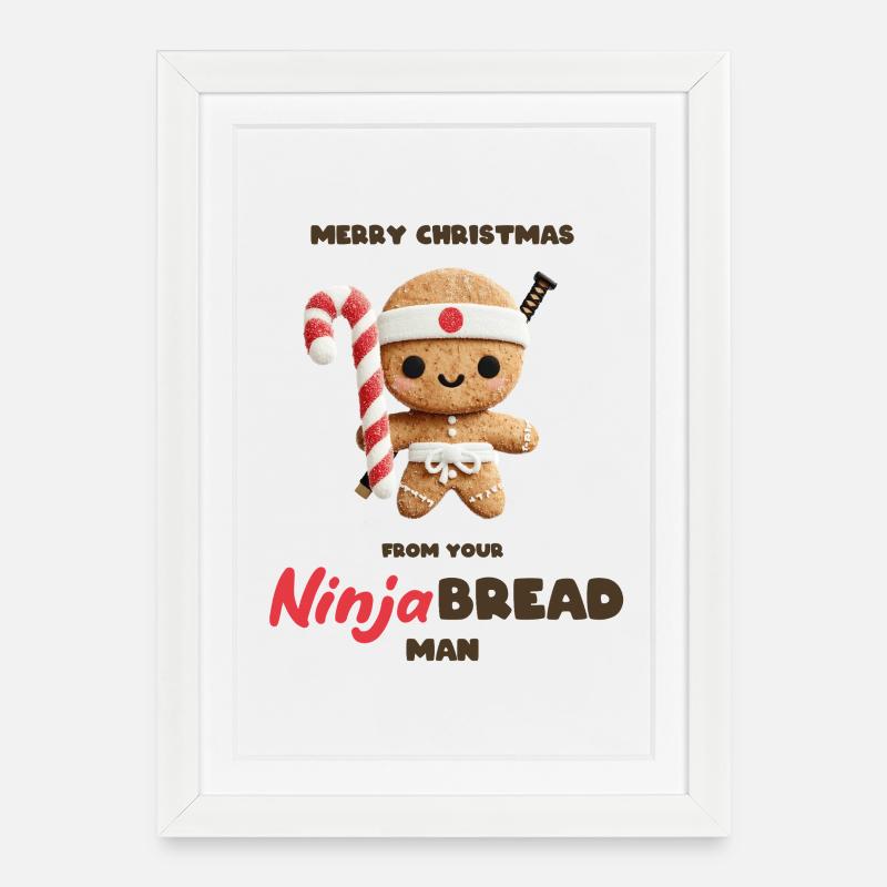 Ninja Brotmann - Framed poster (27 × 37 cm) - white