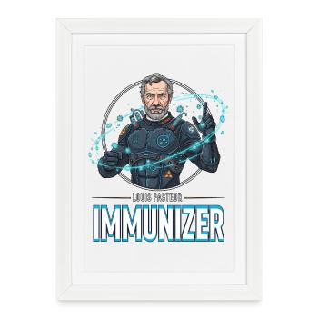 Pasteur Immunizer Armor - Affiche encadrée (27 × 37 cm) - blanc - Devant