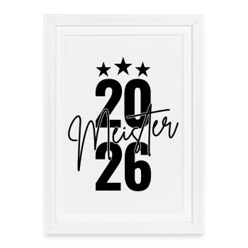 Champion 2026 - Affiche encadrée (27 × 37 cm) - blanc - Devant