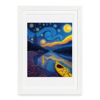 Kayak_3 - Framed poster (27 × 37 cm) - white - Front