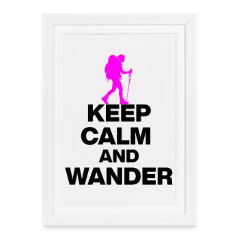 RESTEZ CALMES ET ERREZ-VOUS !, RANDONNÉE LAUFEN TRAIL PINK - Affiche encadrée (27 × 37 cm) - blanc - Devant
