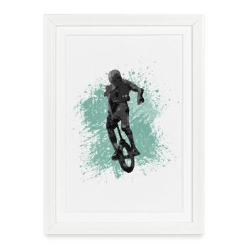 Artistic cycling, artistic cycling, indoor cycling - Framed poster (27 × 37 cm) - white - Front