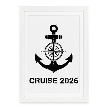 Croisière Anchor Compass 2026 - Affiche encadrée (27 × 37 cm) - blanc - Devant