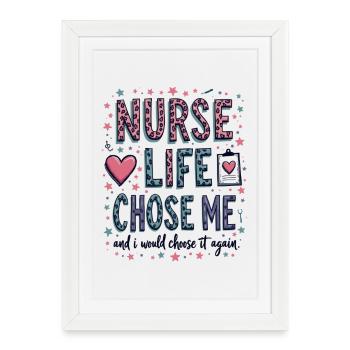 Choose Me Motif Design - Affiche encadrée (27 × 37 cm) - blanc - Devant